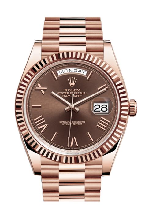 rolex day date 40 chocolate dial roman numerals